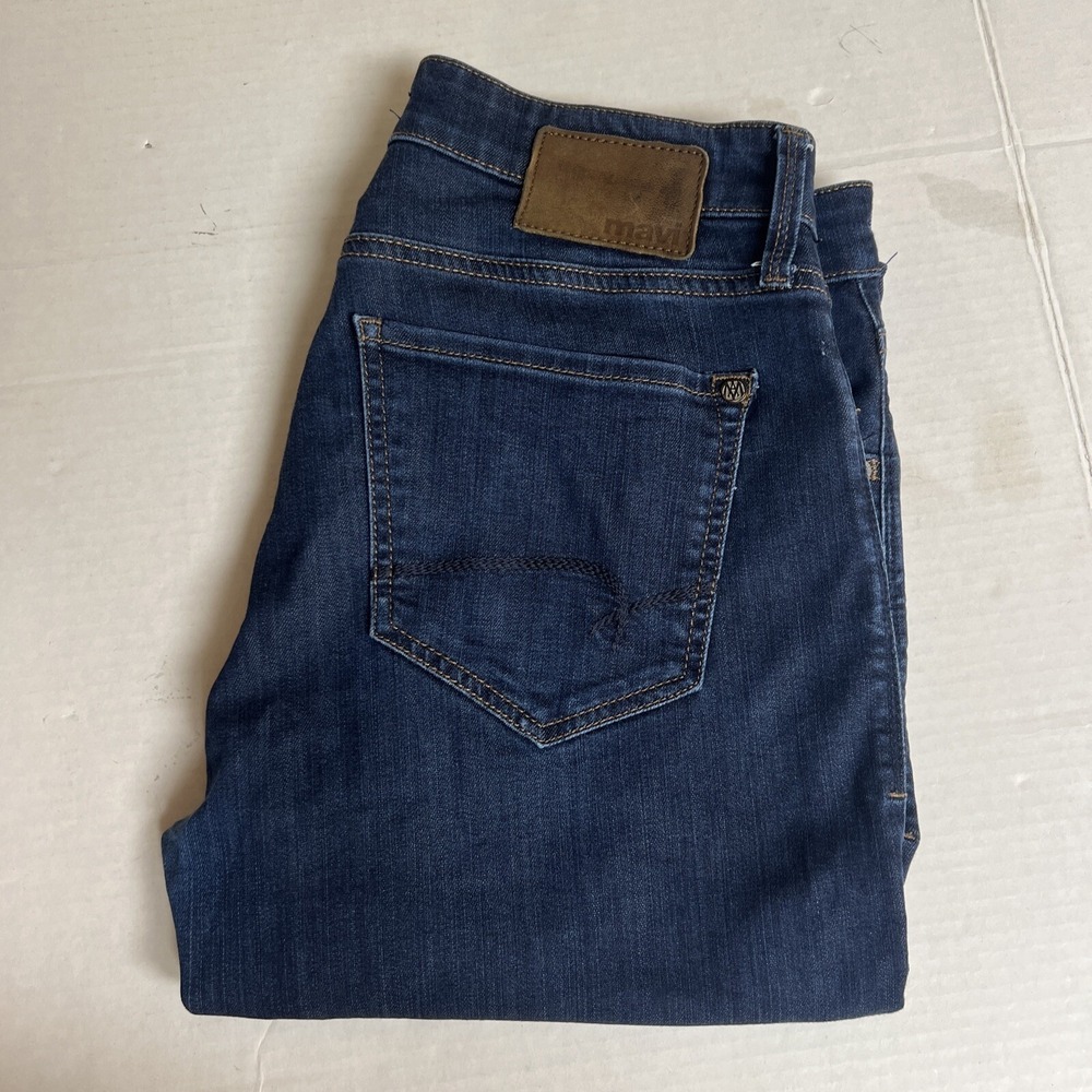 Mavi Jeans Zach‎ Straight Mens 33x29 Dark Stretch Denim Casual